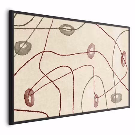 Poster med ram - Lines and shapes - a bead on a