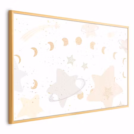 Poster med ram - Moon and stars