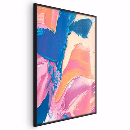 Poster med ram - Colorful expression - strong in