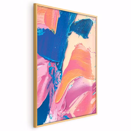 Poster med ram - Colorful expression - strong in