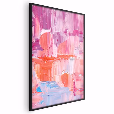 Poster med ram - Colorful strokestense of on