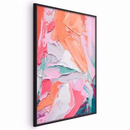 Poster med ram - Pink palette - vibrant shades of