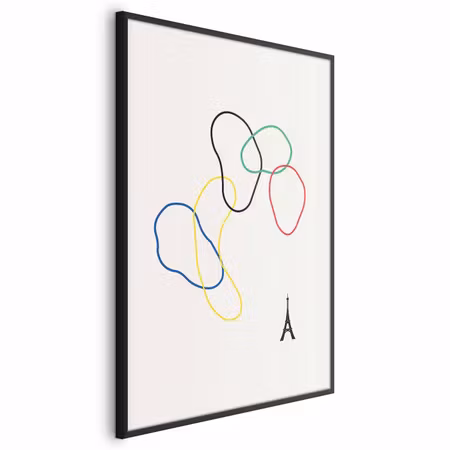 Poster med ram - Colorful circles - digital