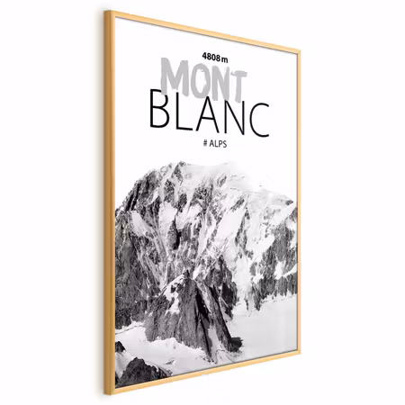 Poster med ram - Mont blanc