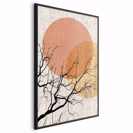 Poster med ram - Double moon