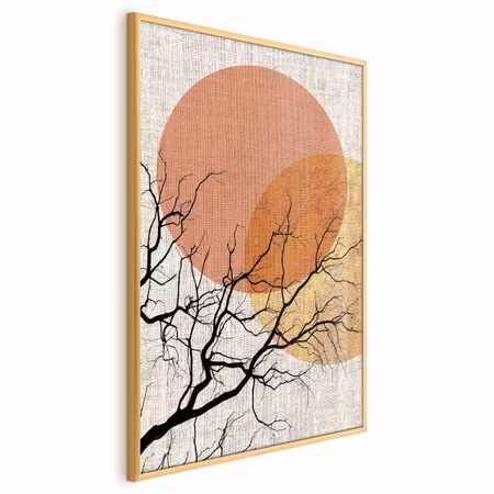 Poster med ram - Double moon