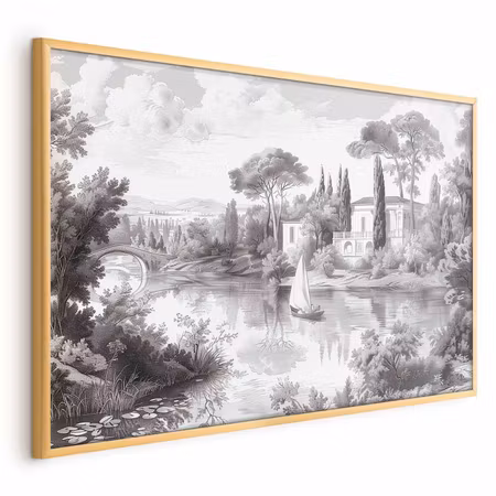 Poster med ram - Black-and-white vintage with a
