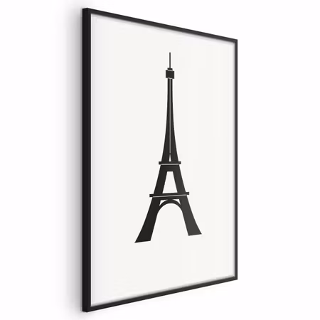 Poster med ram - Eiffel tower simple graphic