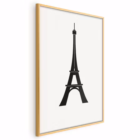 Poster med ram - Eiffel tower simple graphic