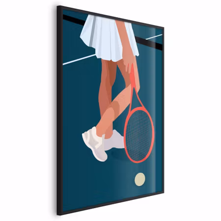 Poster med ram - Tennis player with a red racket