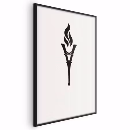 Poster med ram - Torch shaped like the eiffel