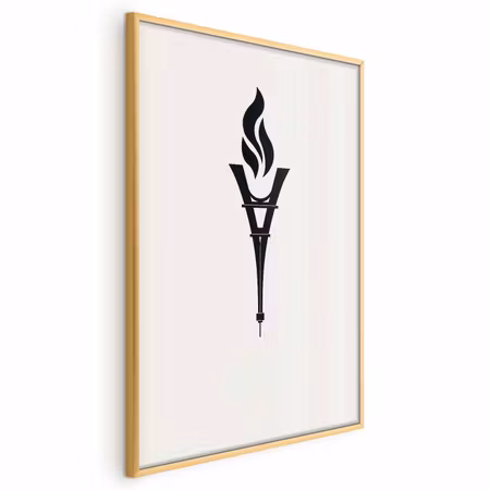 Poster med ram - Torch shaped like the eiffel