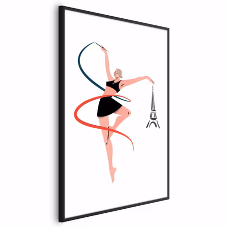 Poster med ram - Illustration of a woman with a