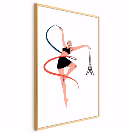 Poster med ram - Illustration of a woman with a