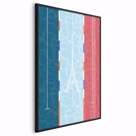 Poster med ram - Illustration of a pool against