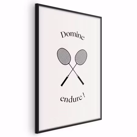 Poster med ram - Summer games - badminton rackets