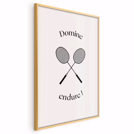 Poster med ram - Summer games - badminton rackets
