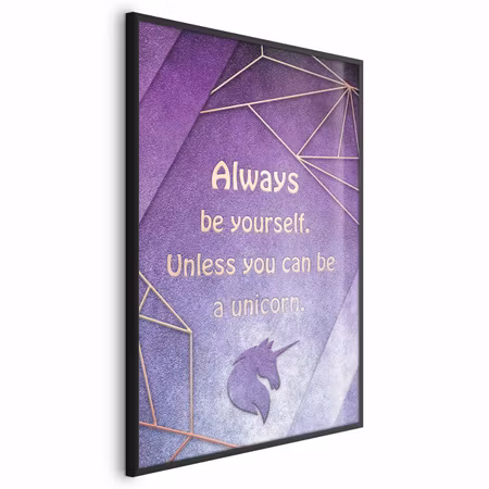 Poster med ram - Be yourself