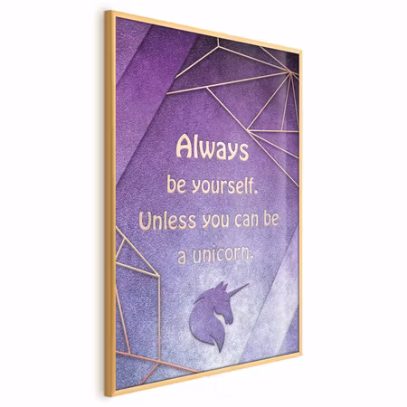 Poster med ram - Be yourself