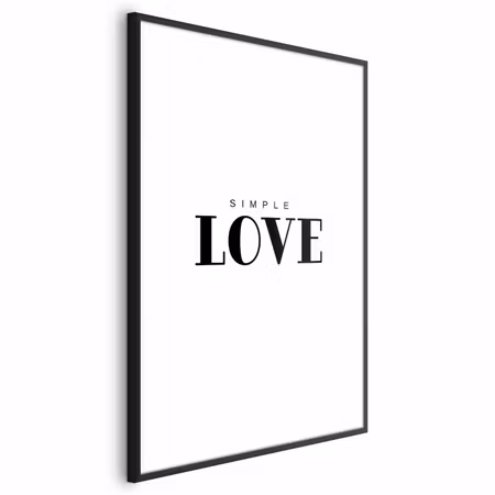 Poster med ram - Simple love