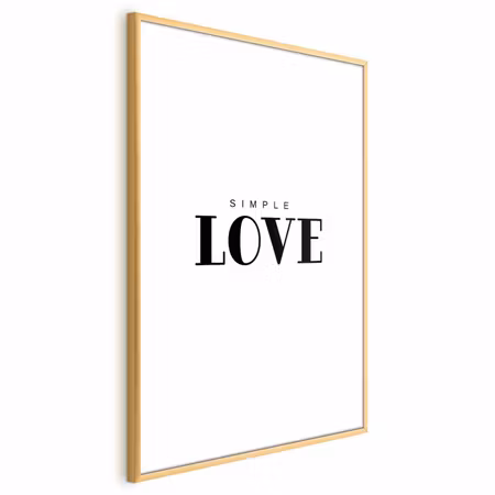 Poster med ram - Simple love