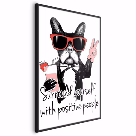 Poster med ram - Surround yourself with positive