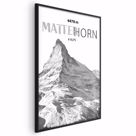 Poster med ram - The majestic matterhorn mountain