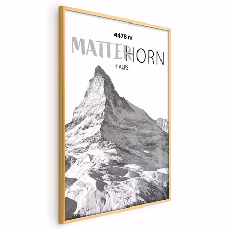 Poster med ram - The majestic matterhorn mountain