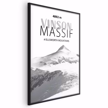 Poster med ram - The majestic vinson massif peak