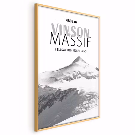 Poster med ram - The majestic vinson massif peak