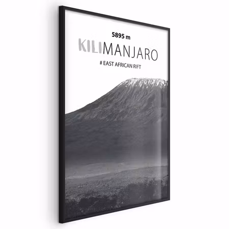 Poster med ram - The majestic kilimanjaro peak of