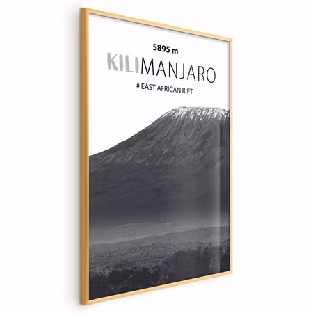 Poster med ram - The majestic kilimanjaro peak of