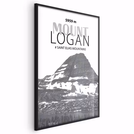 Poster med ram - The majestic mount logan peak of