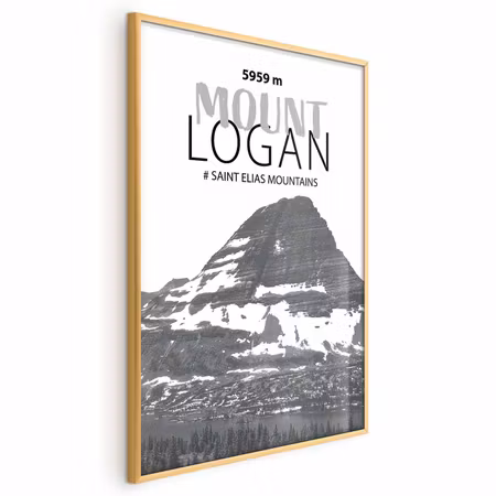 Poster med ram - The majestic mount logan peak of