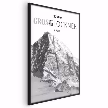 Poster med ram - Majestic mountain peak mountain