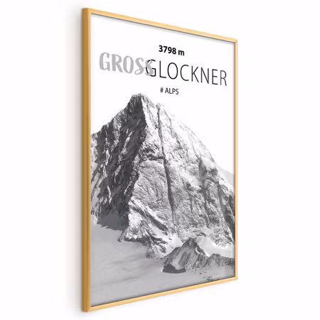 Poster med ram - Majestic mountain peak mountain