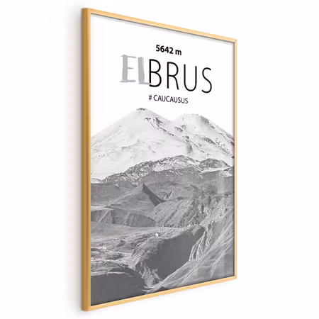Poster med ram - Majestic mountain peak elbrus
