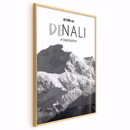 Poster med ram - Majestic mountain peak denali