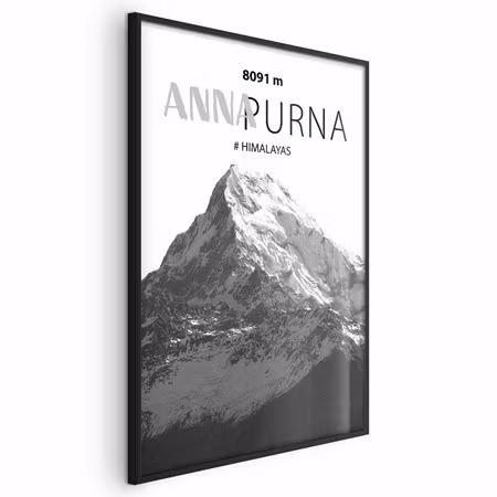 Poster med ram - Majestic mountain peak annapurna