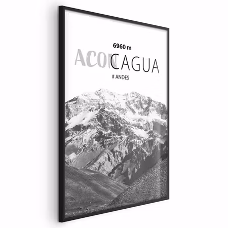 Poster med ram - The majestic peak of aconcagua