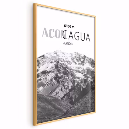Poster med ram - The majestic peak of aconcagua
