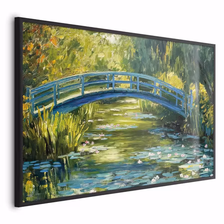 Poster med ram - Impressionist bridge - painting