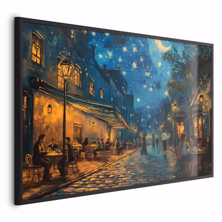 Poster med ram - Paris street a painting inspired