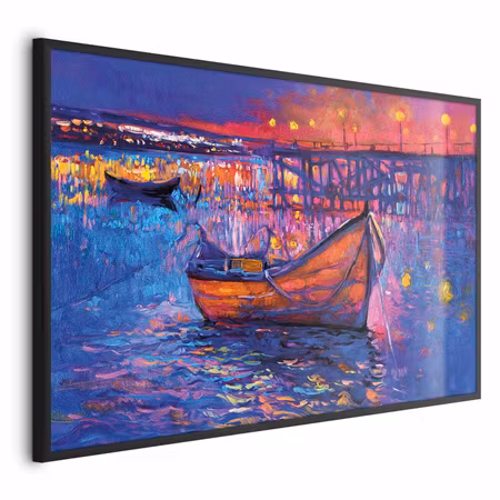 Poster med ram - Modern impressionism - night of