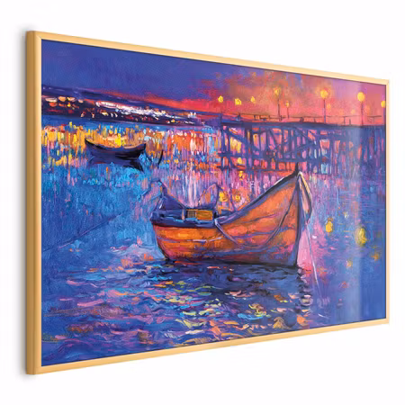 Poster med ram - Modern impressionism - night of