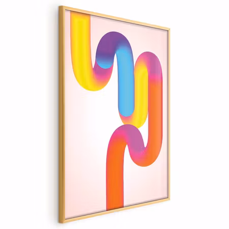 Poster med ram - Rainbow tubes - abstract with