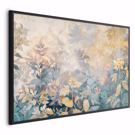 Poster med ram - Tapestry pattern in colorful
