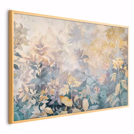Poster med ram - Tapestry pattern in colorful