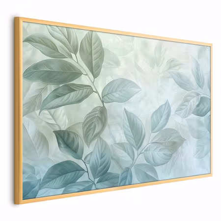 Poster med ram - Mint leaves - large botanical