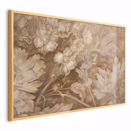 Poster med ram - Ornamental floral carvings